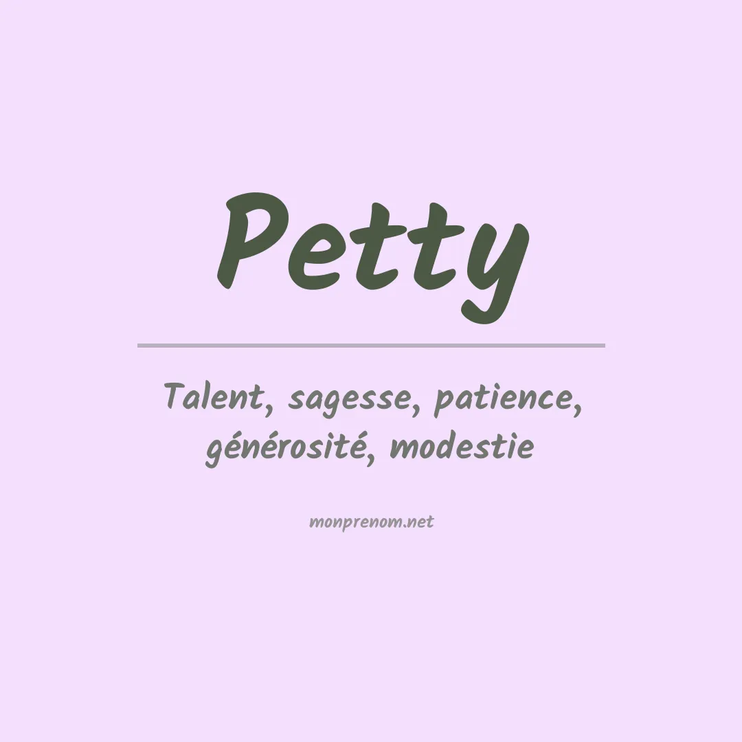 Prénom Petty
