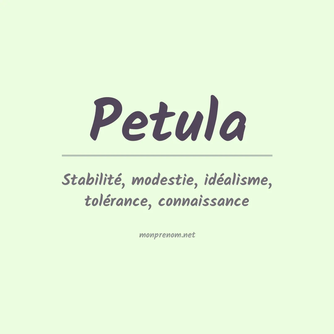 Prénom Petula
