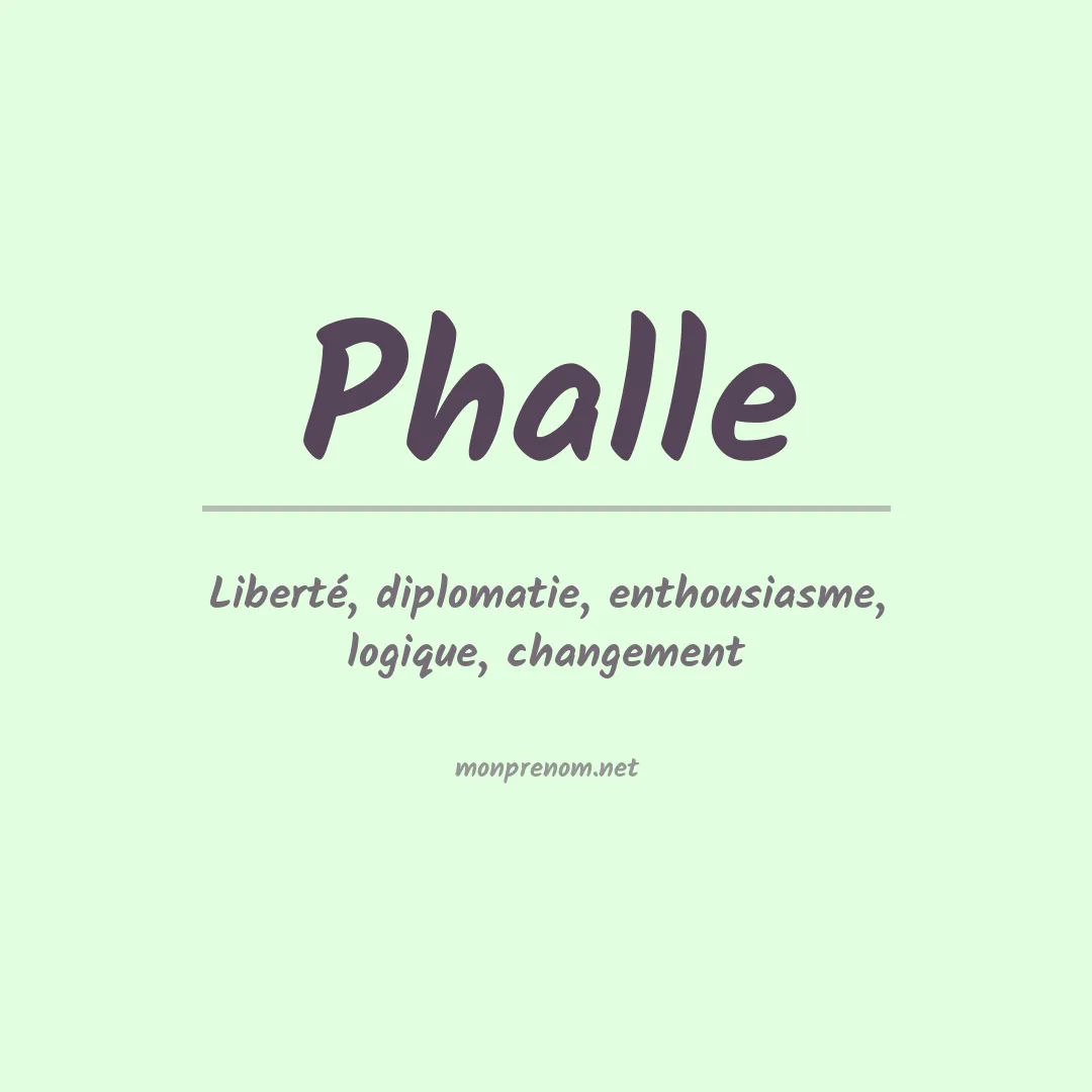 Signification du prénom Phalle