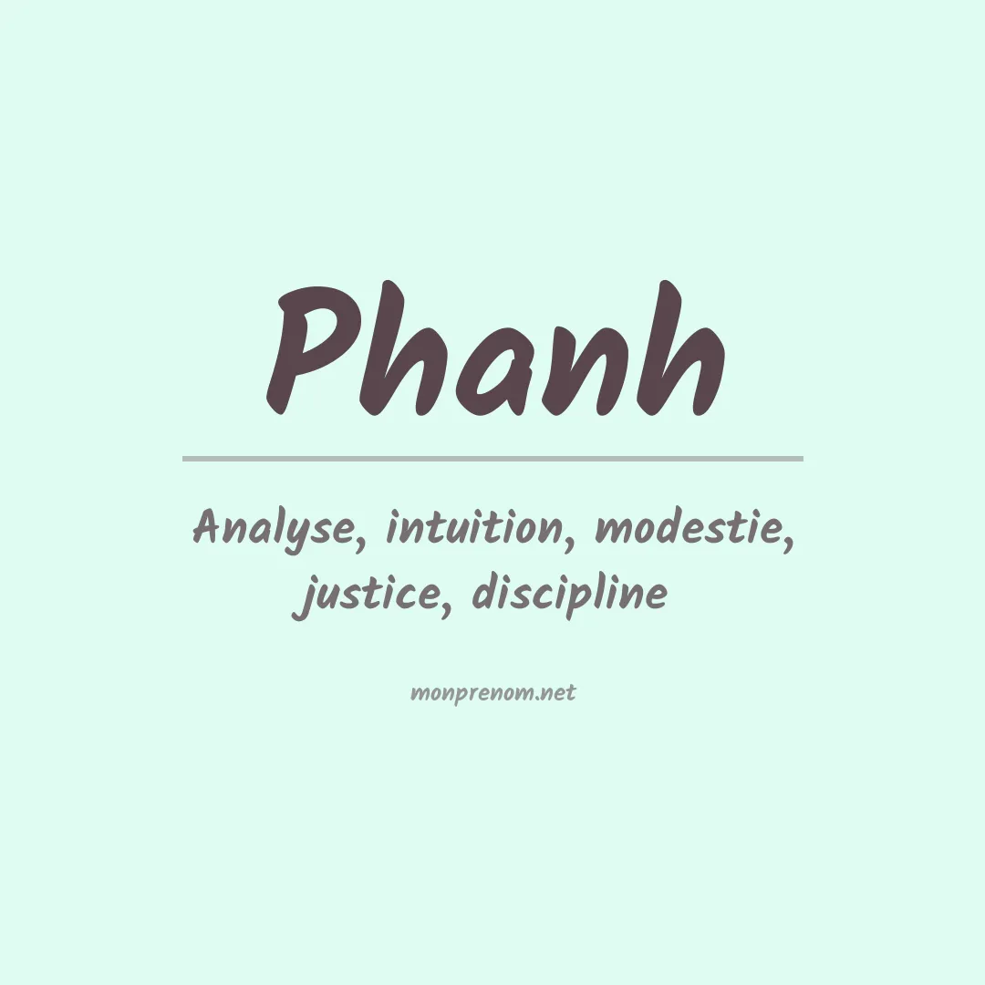Signification du prénom Phanh