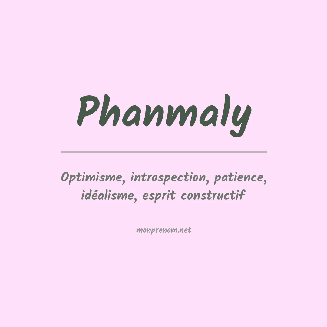 Signification du prénom Phanmaly