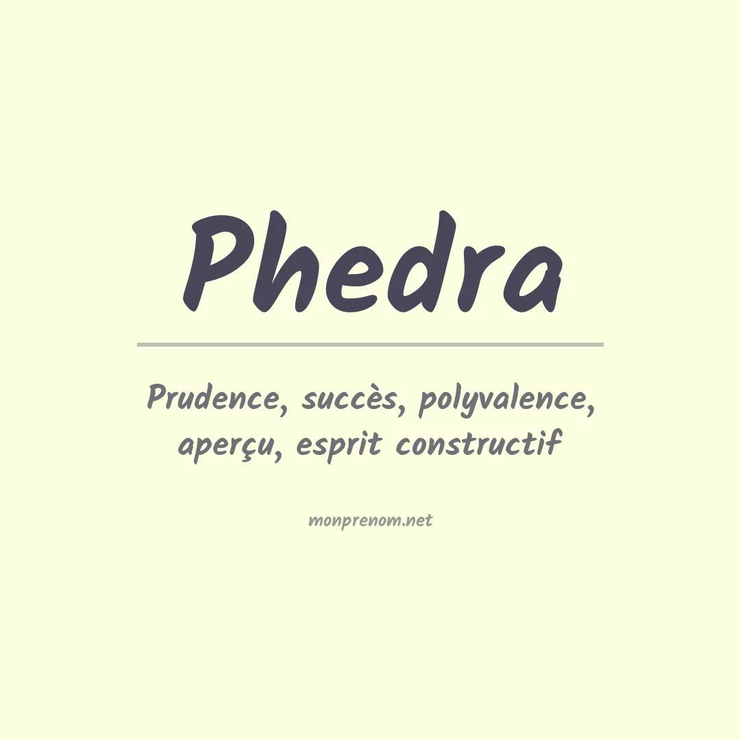 Prénom Phedra