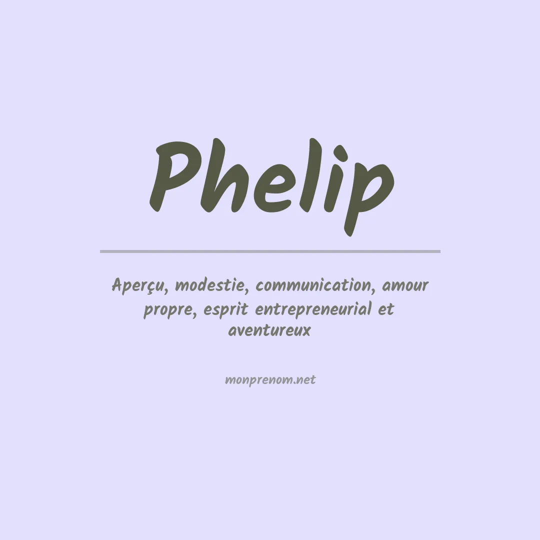 Prénom Phelip