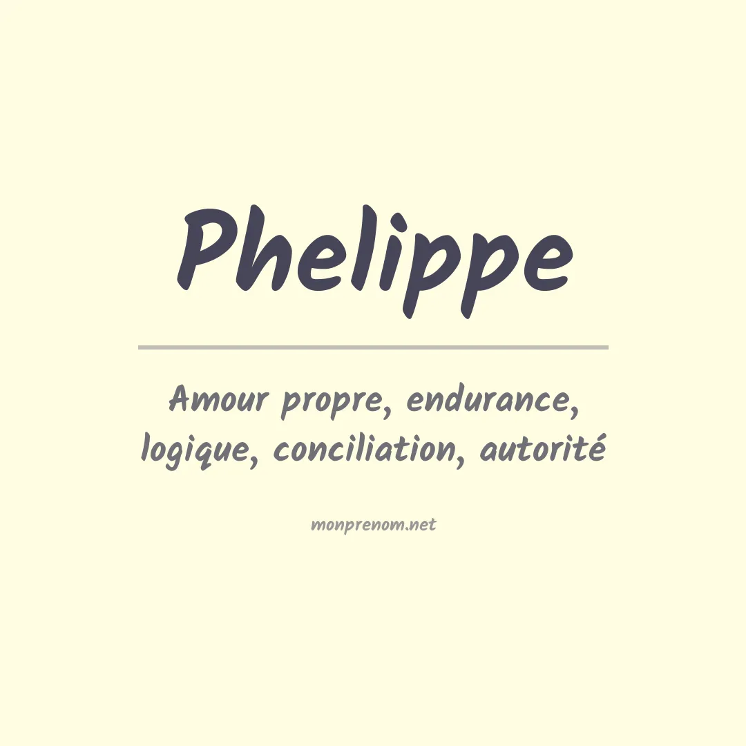 Prénom Phelippe