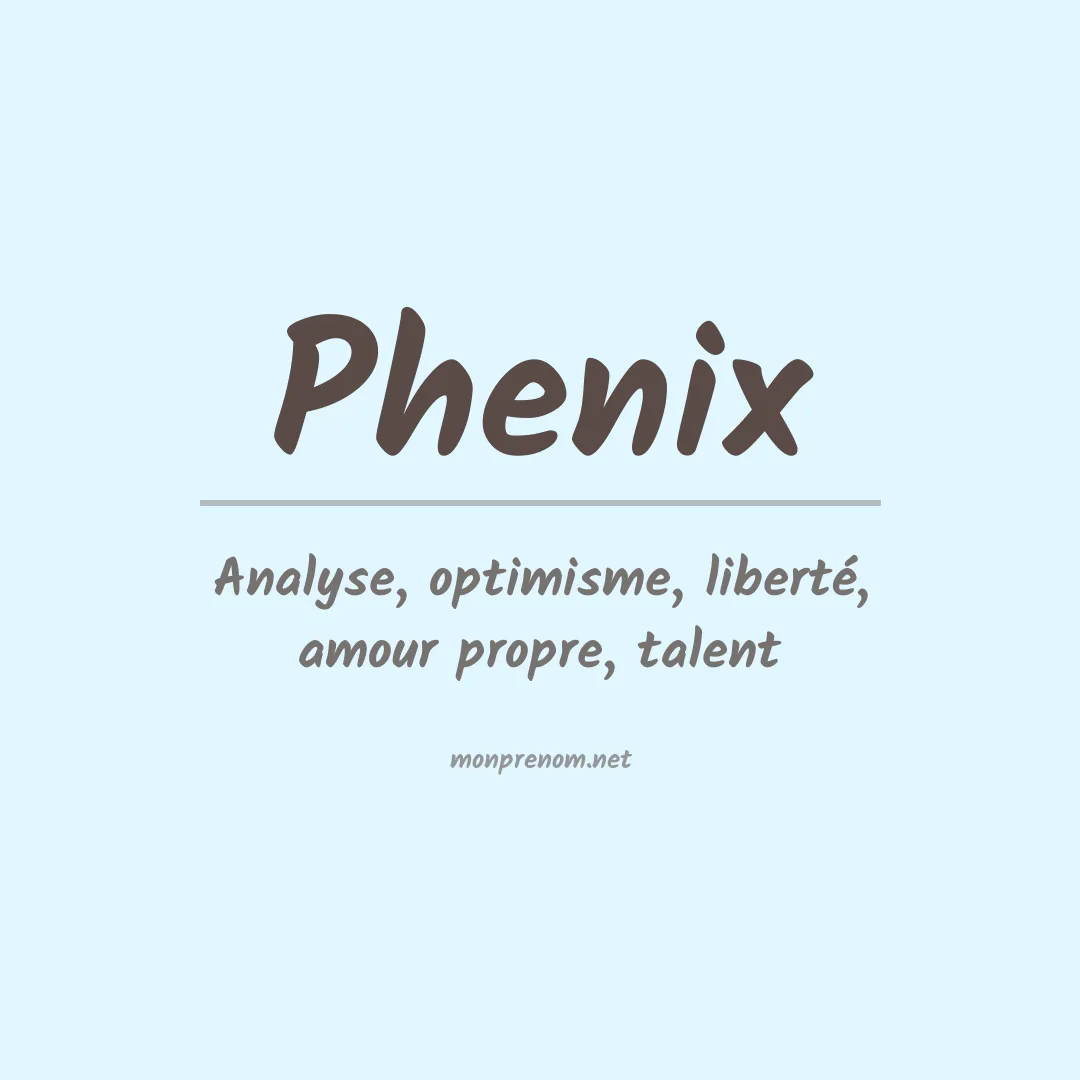 Prénom Phenix