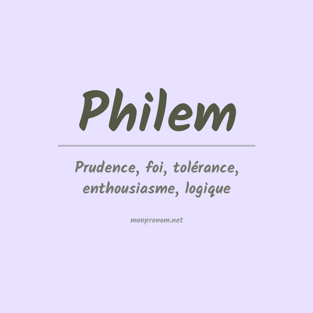 Signification du prénom Philem