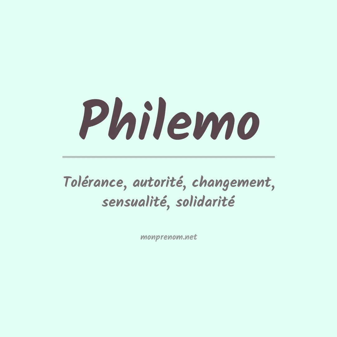Signification du prénom Philemo