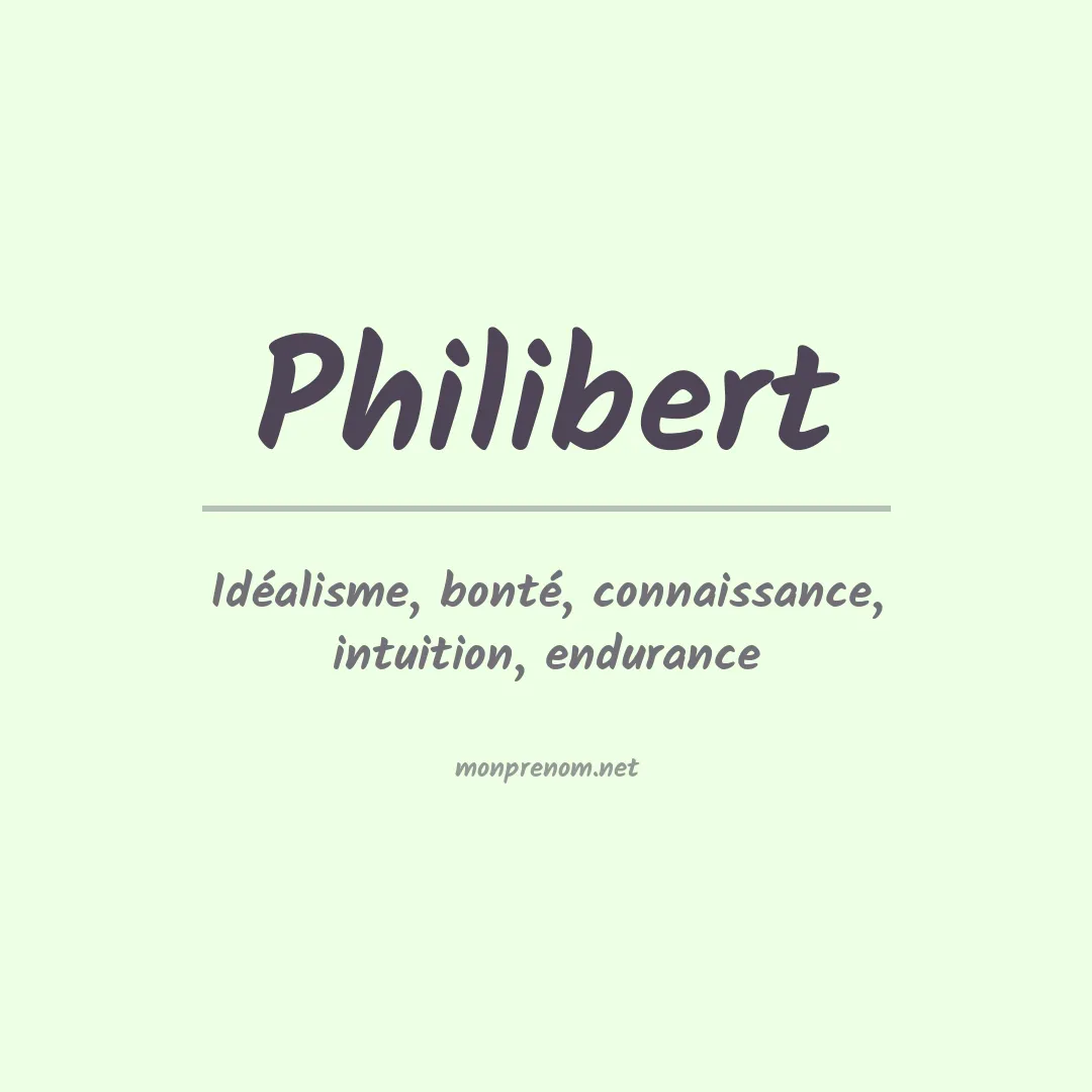 Prénom Philibert