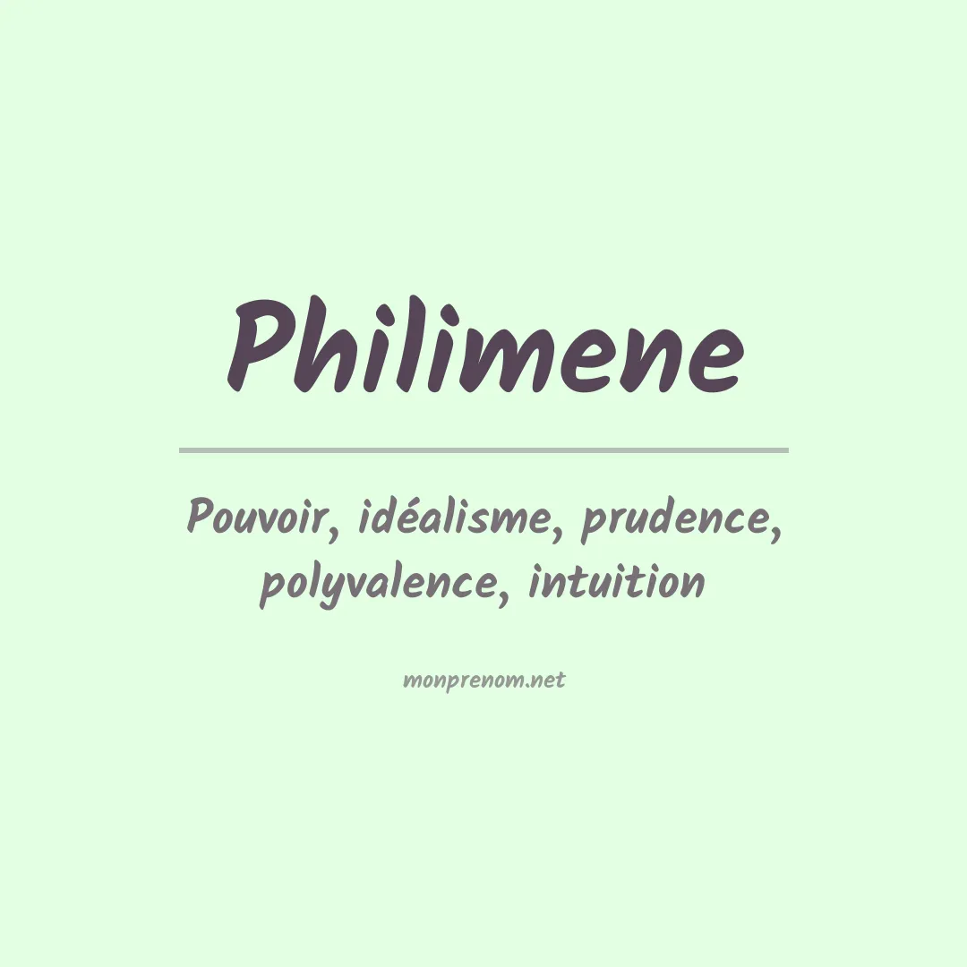 Signification du prénom Philimene