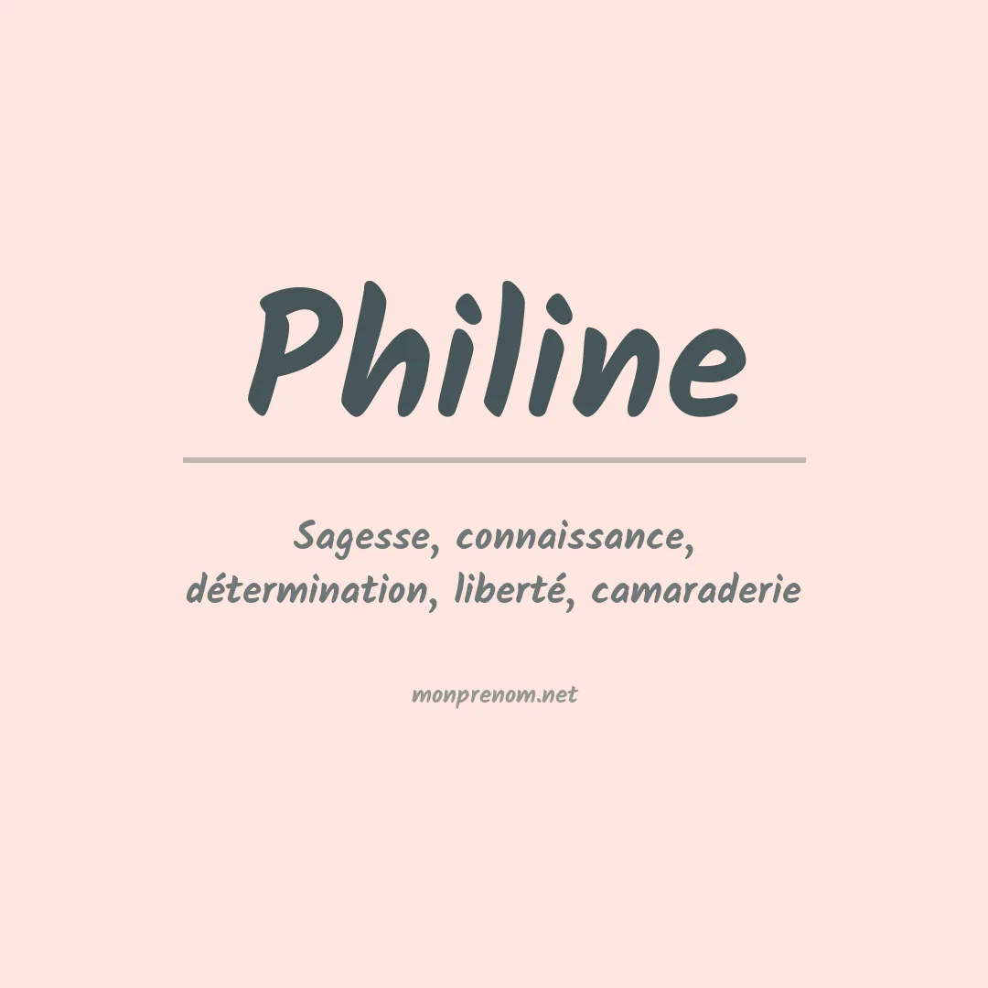 Signification du prénom Philine