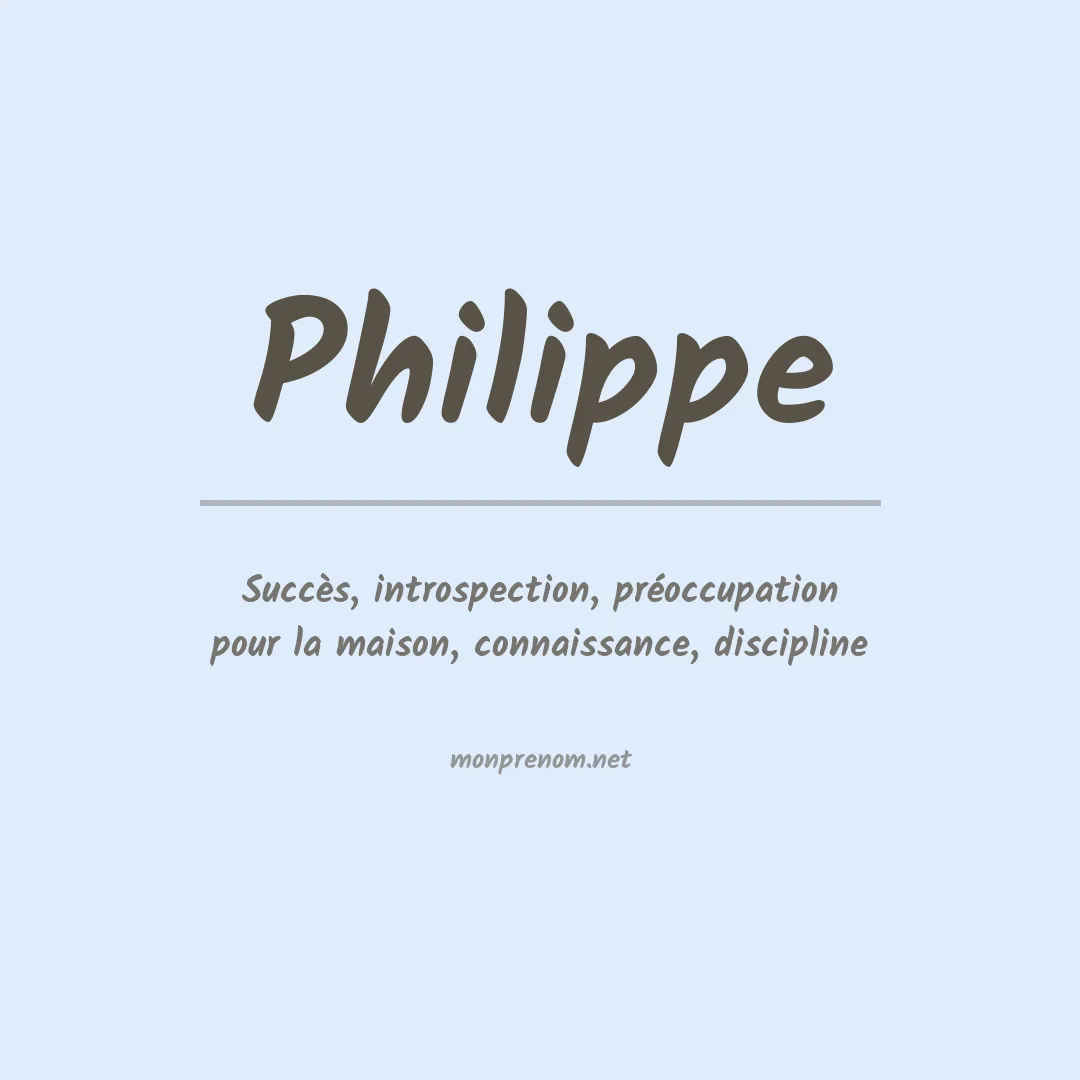 Prénom Philippe