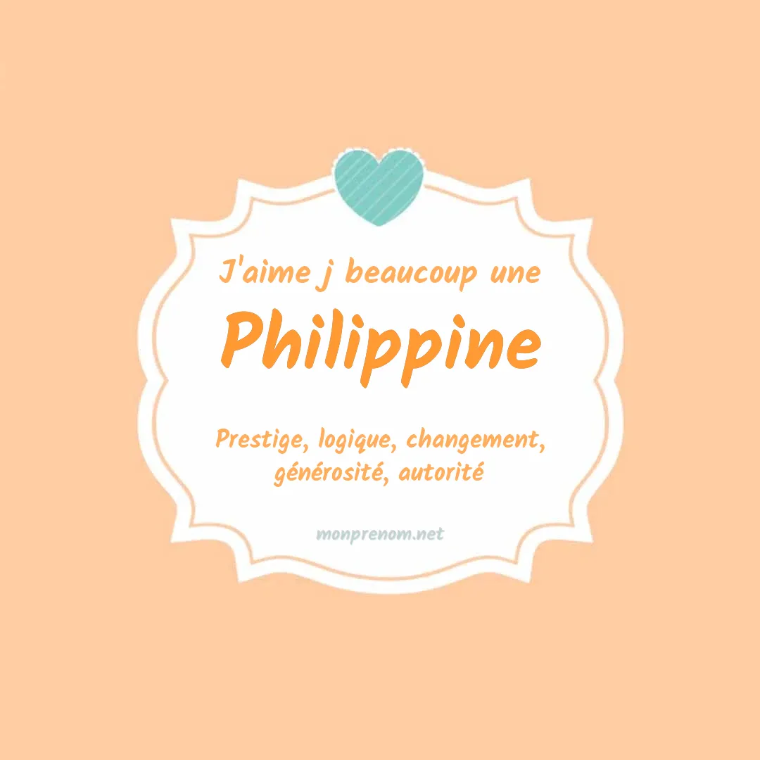 J'aime beaucoup Philippine