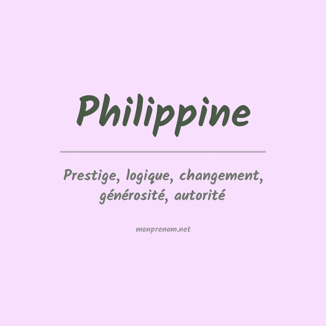 Prénom Philippine