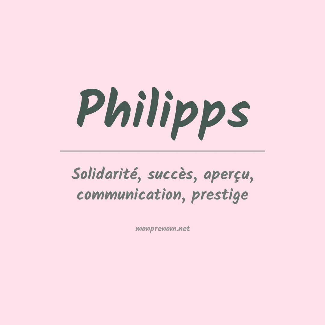 Prénom Philipps
