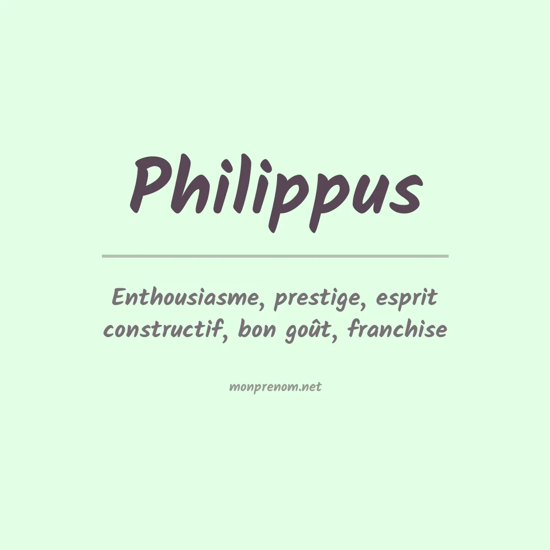 Prénom Philippus