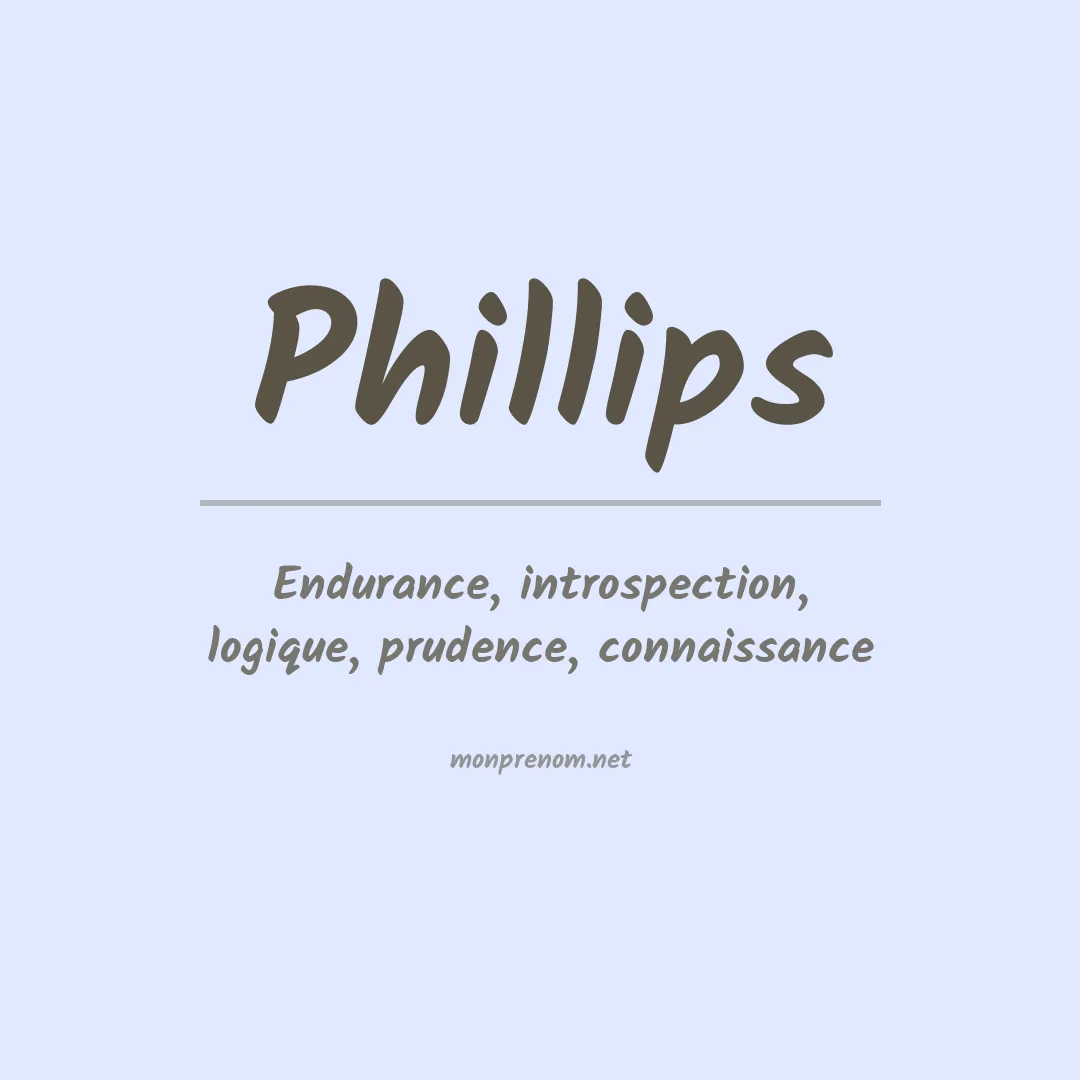 Prénom Phillips