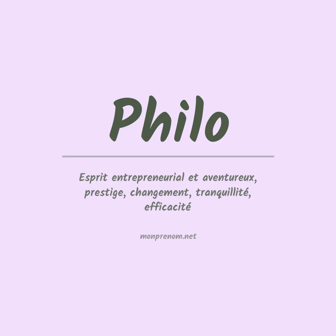 Prénom Philo