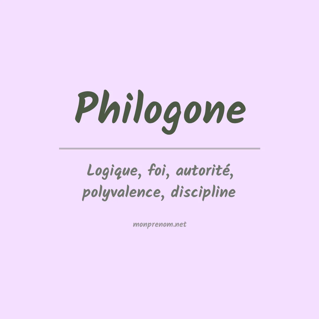 Signification du prénom Philogone