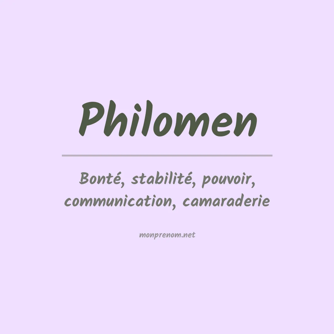 Prénom Philomen
