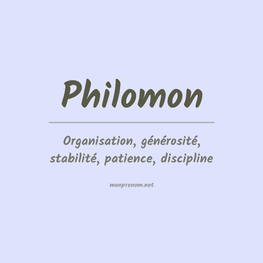 Signification du prénom Philomon