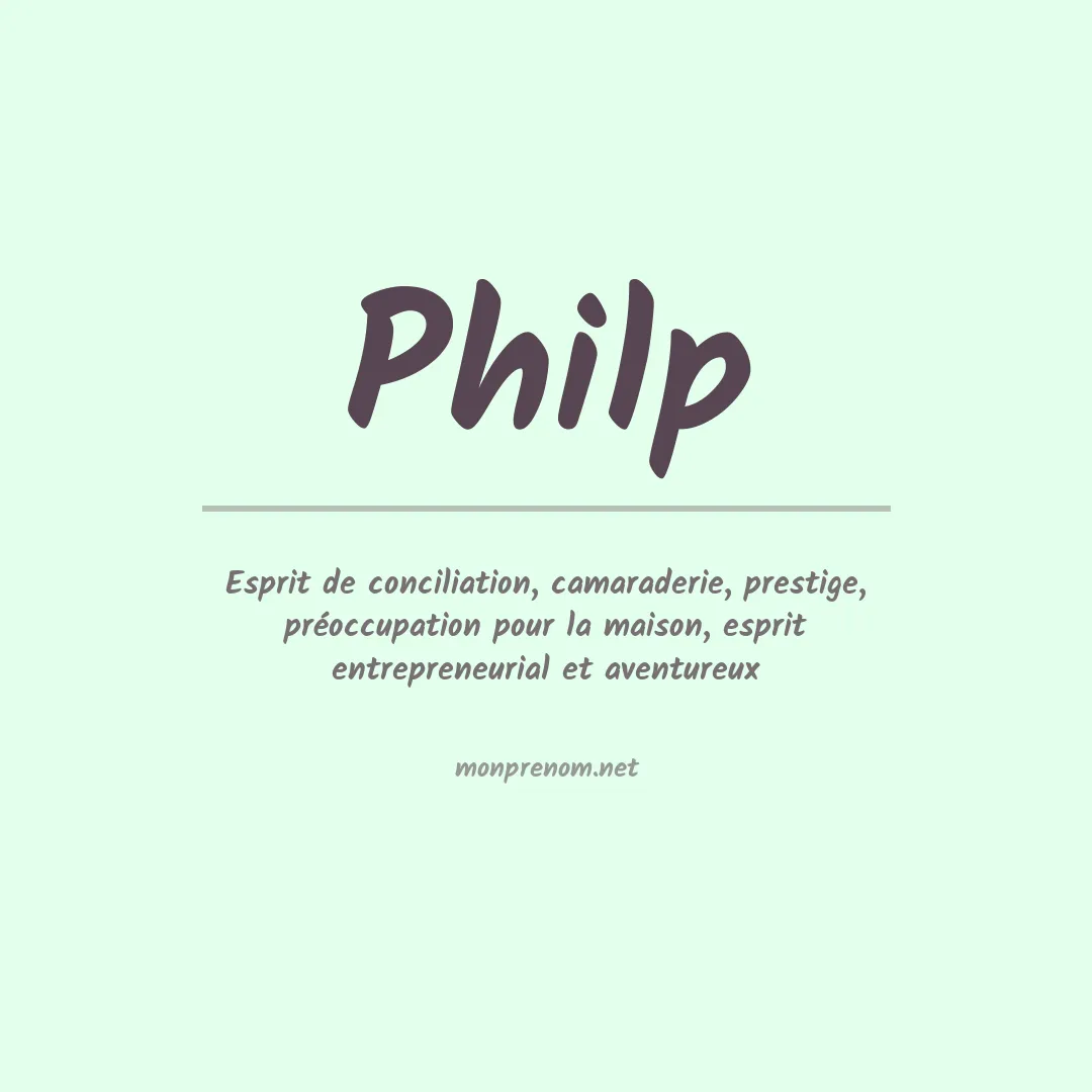 Prénom Philp