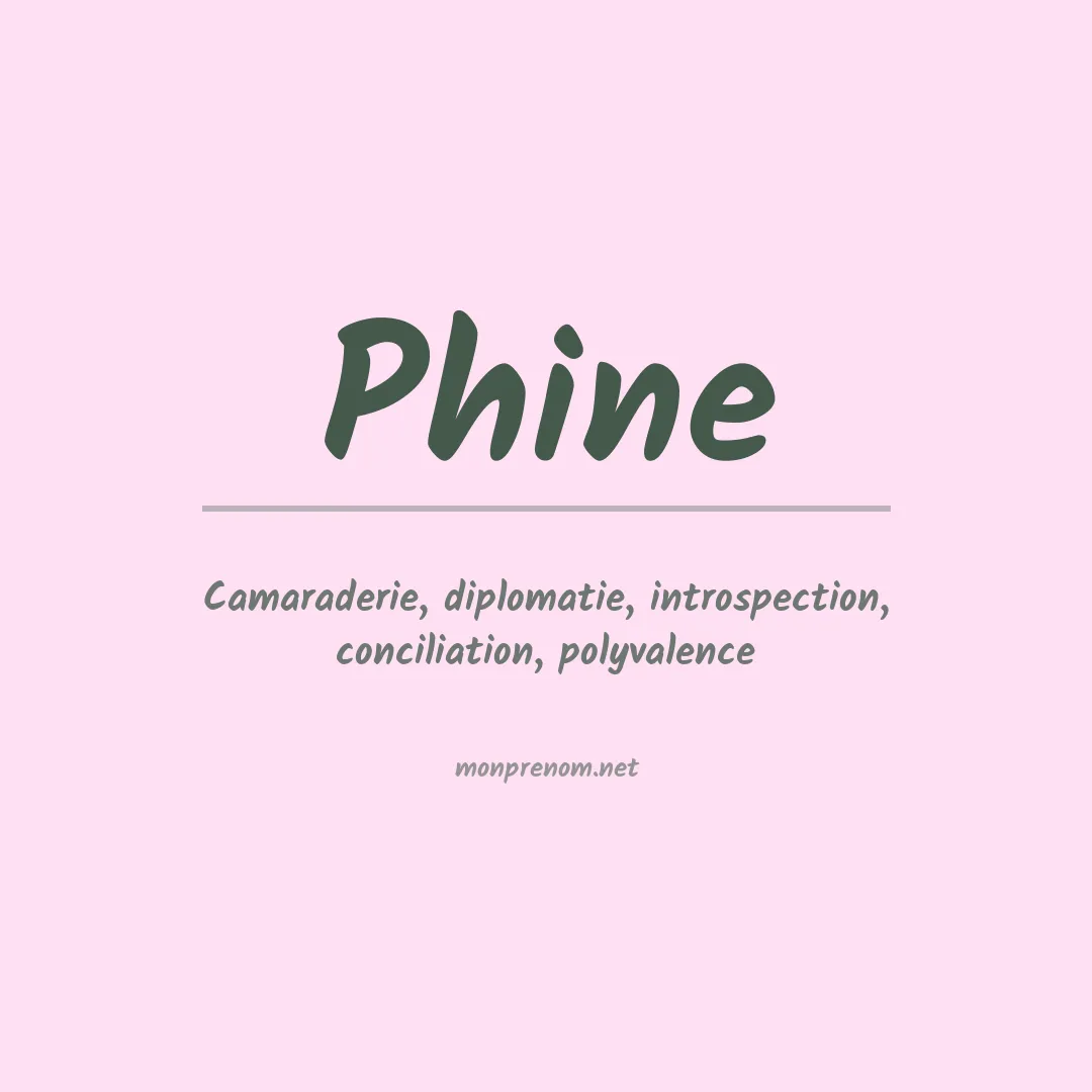 Signification du prénom Phine