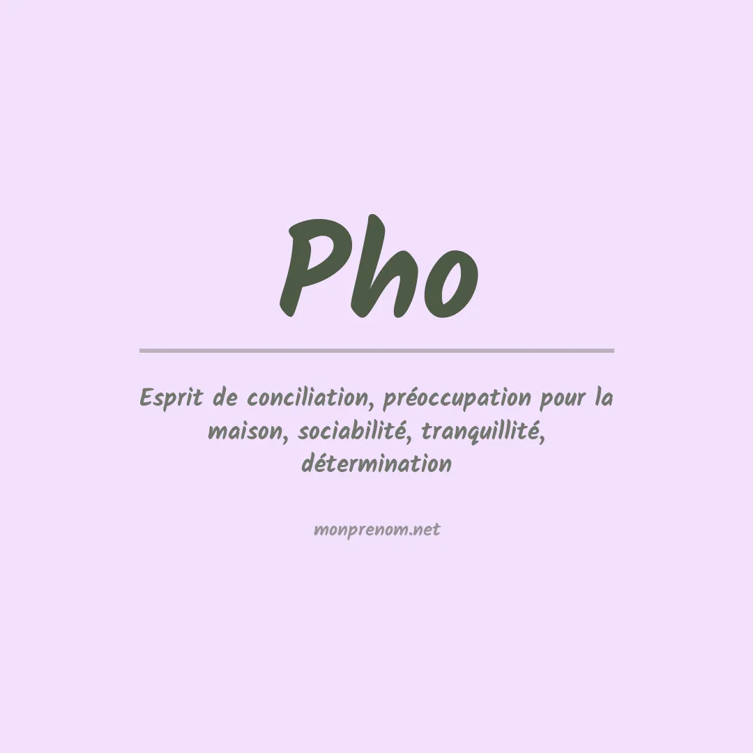 Prénom Pho