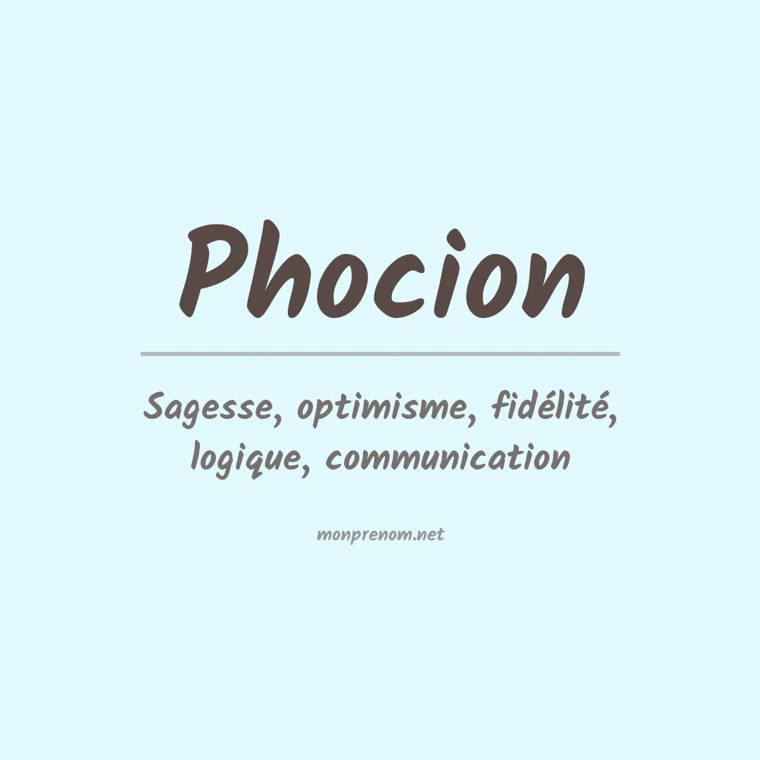 Signification du prénom Phocion