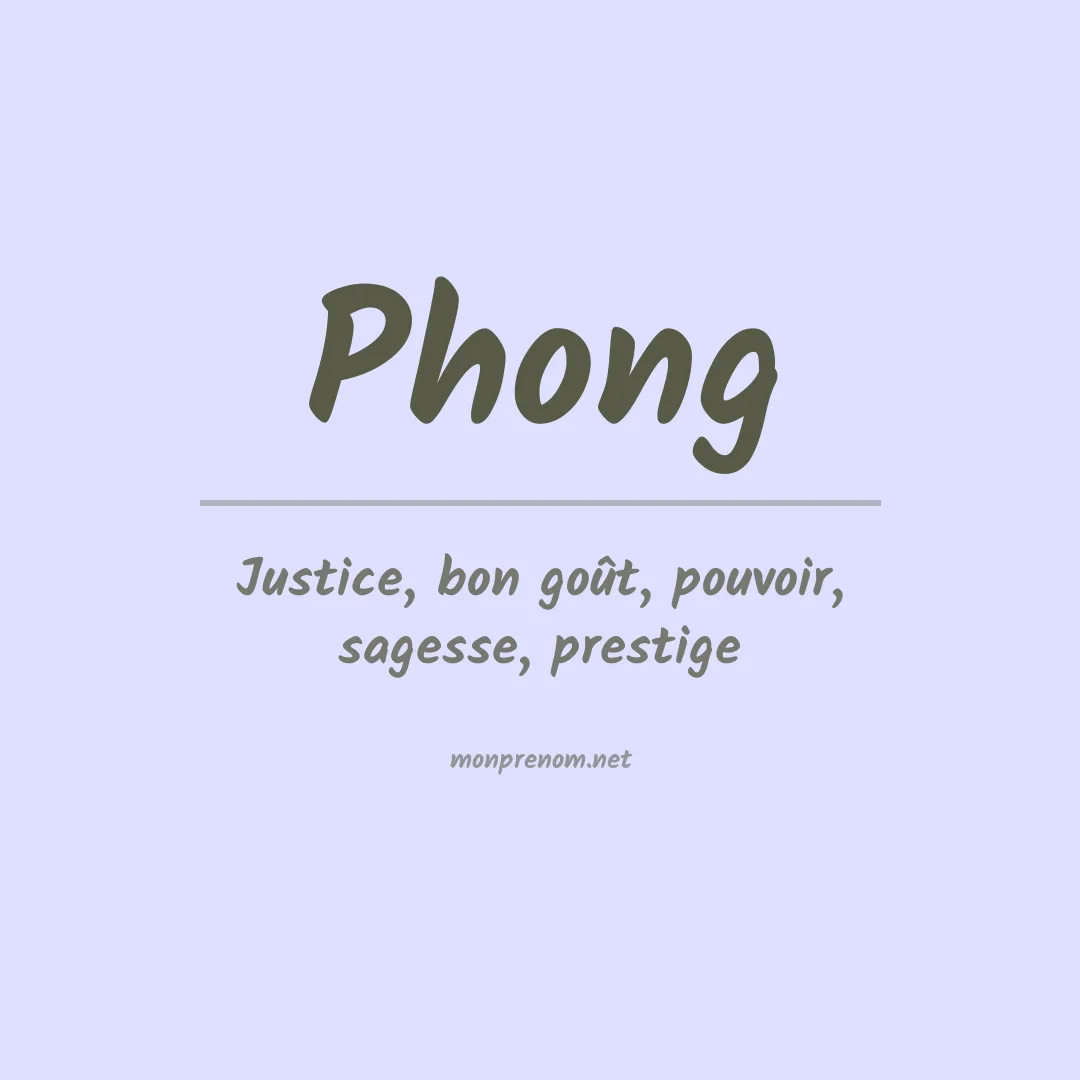 Prénom Phong