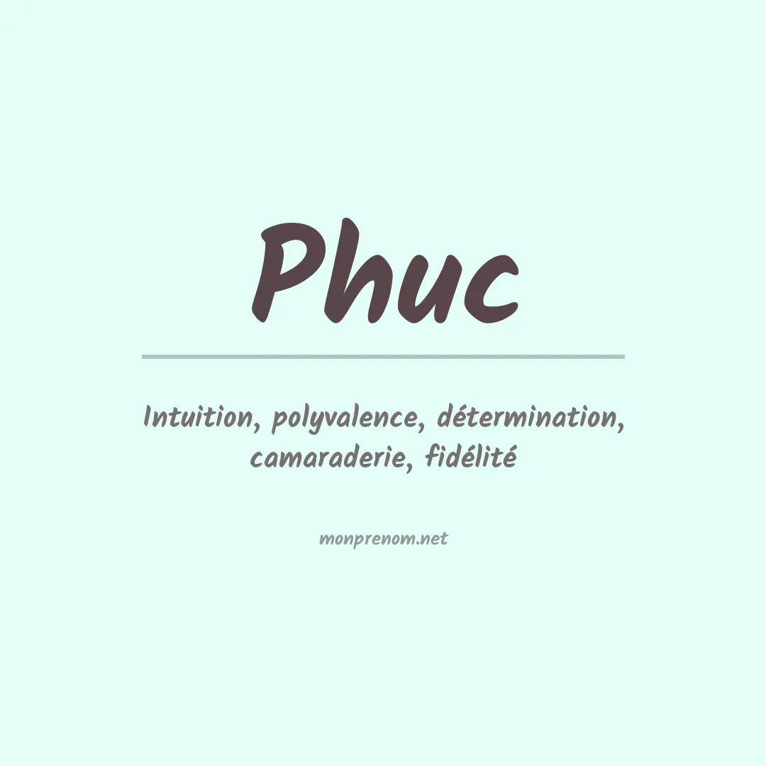 Prénom Phuc