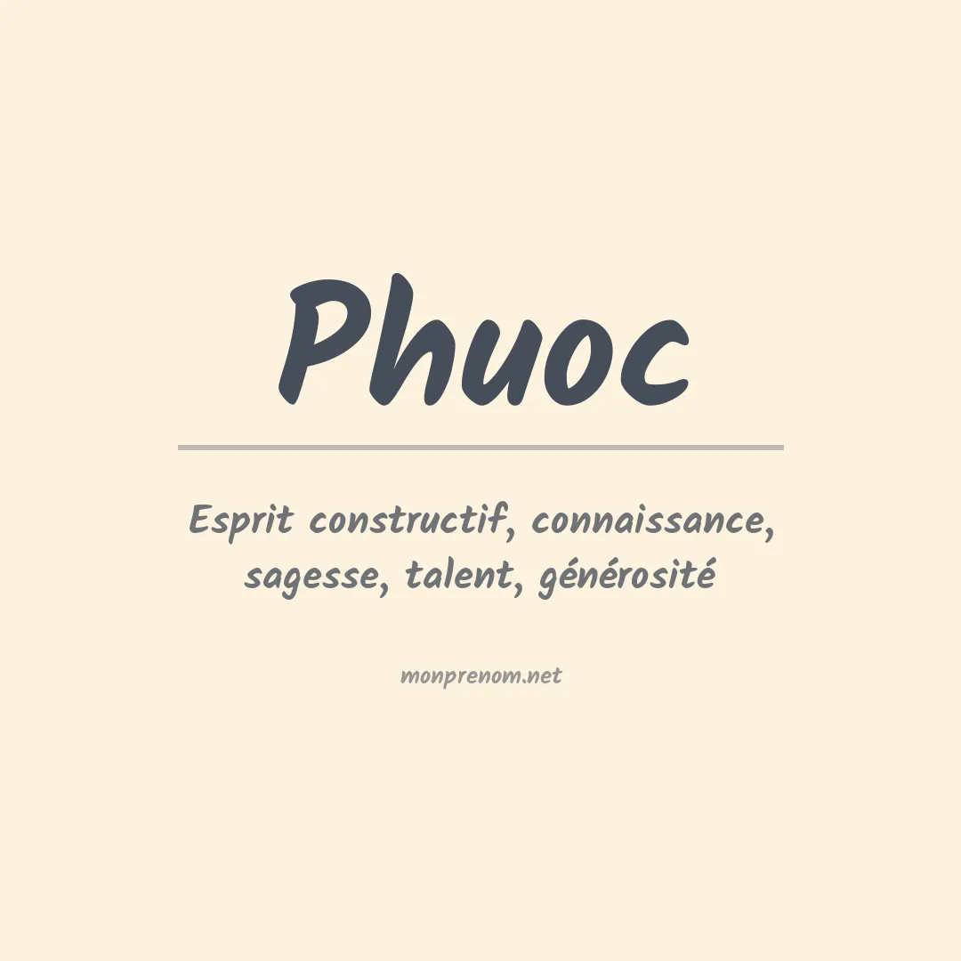 Prénom Phuoc