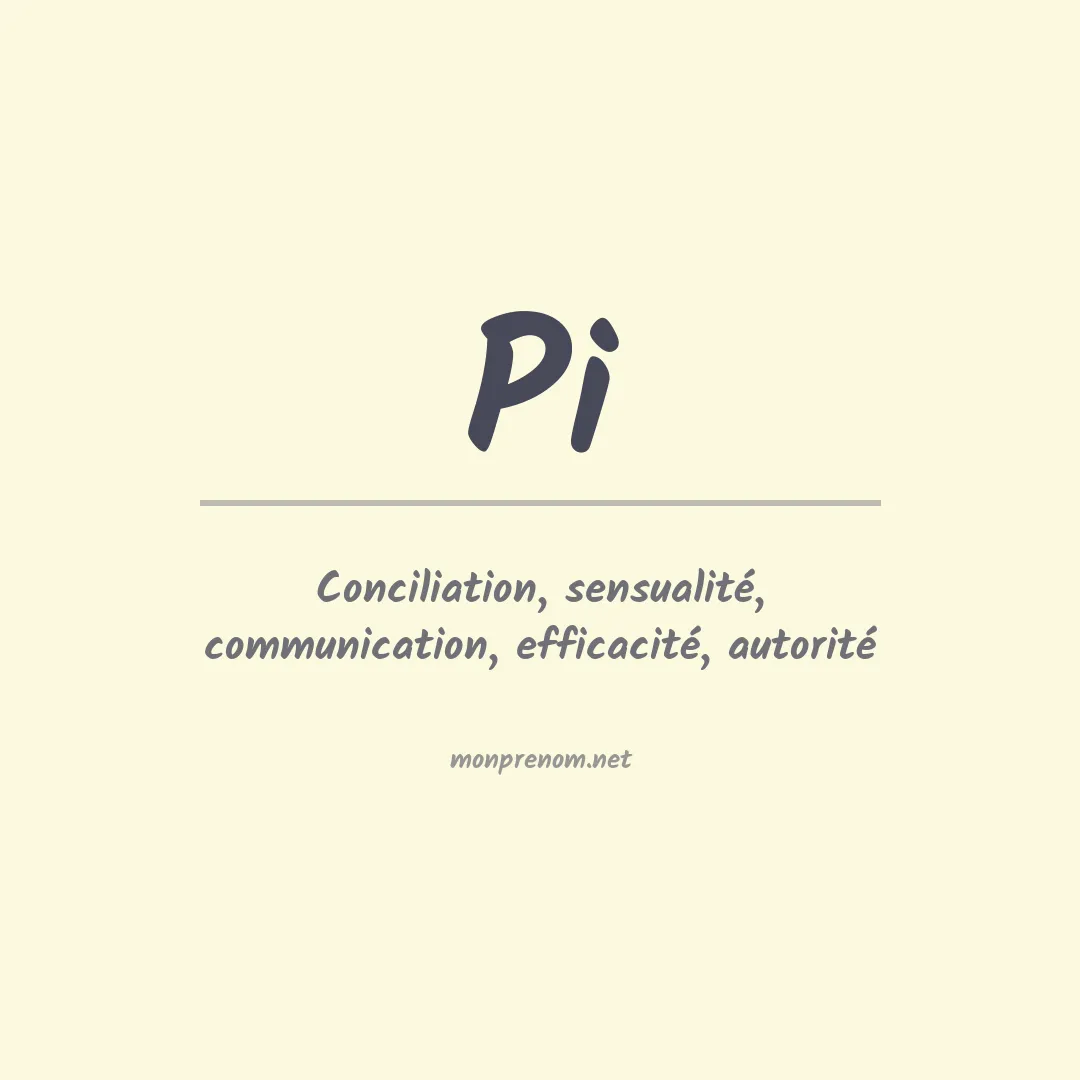 Prénom Pi