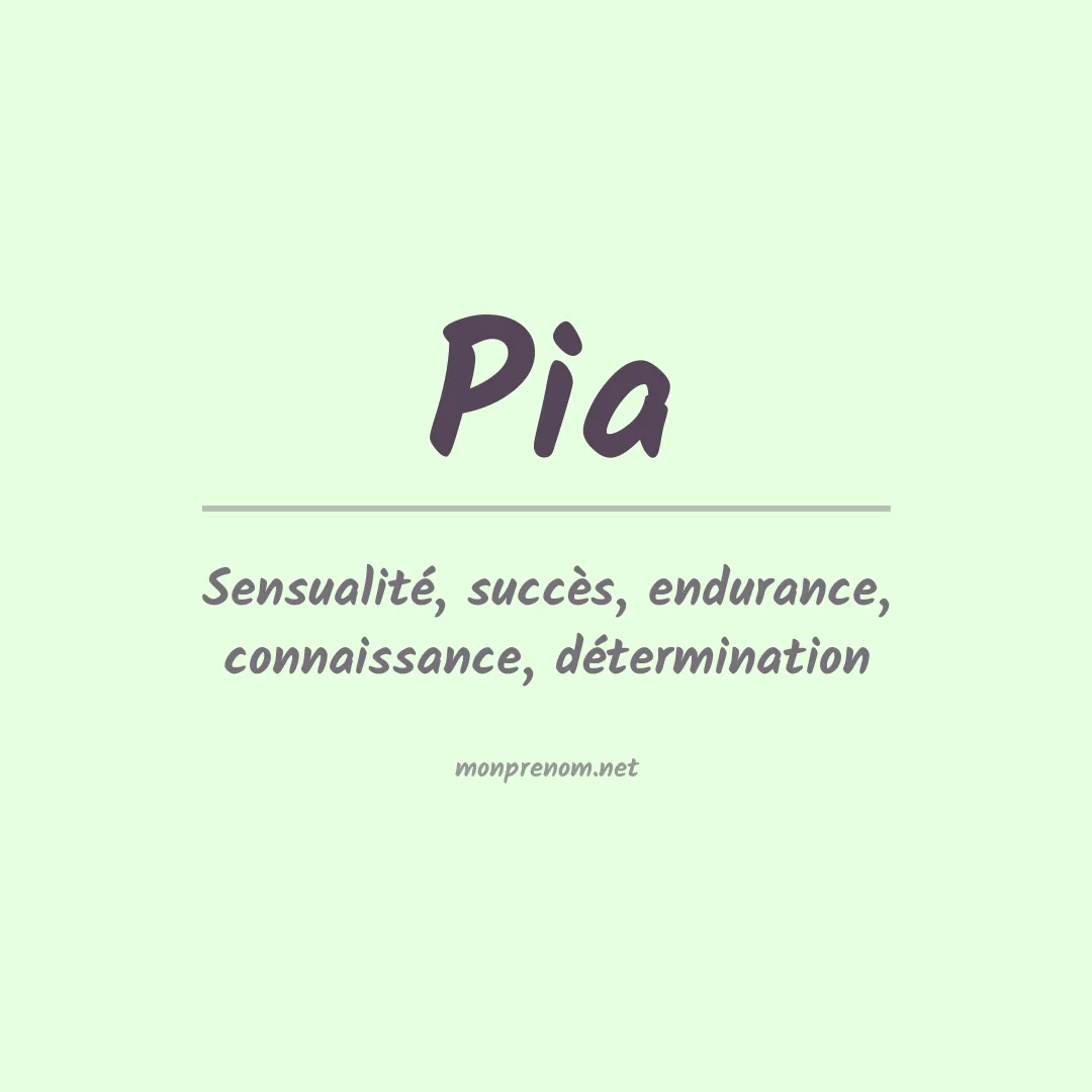 Prénom Pia