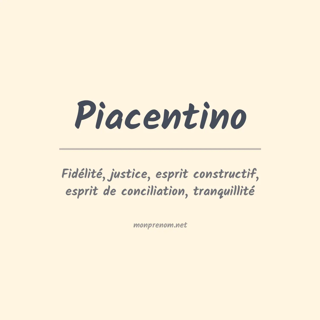Prénom Piacentino