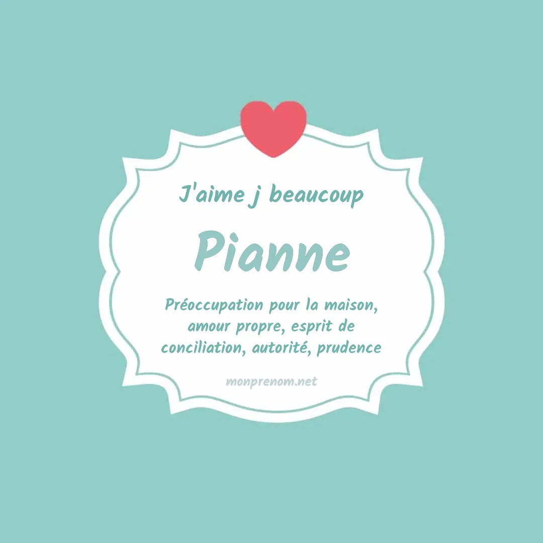 J'aime beaucoup Pianne
