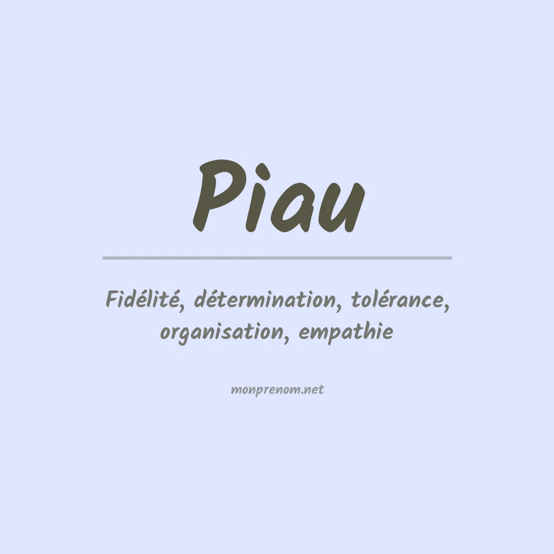 Prénom Piau