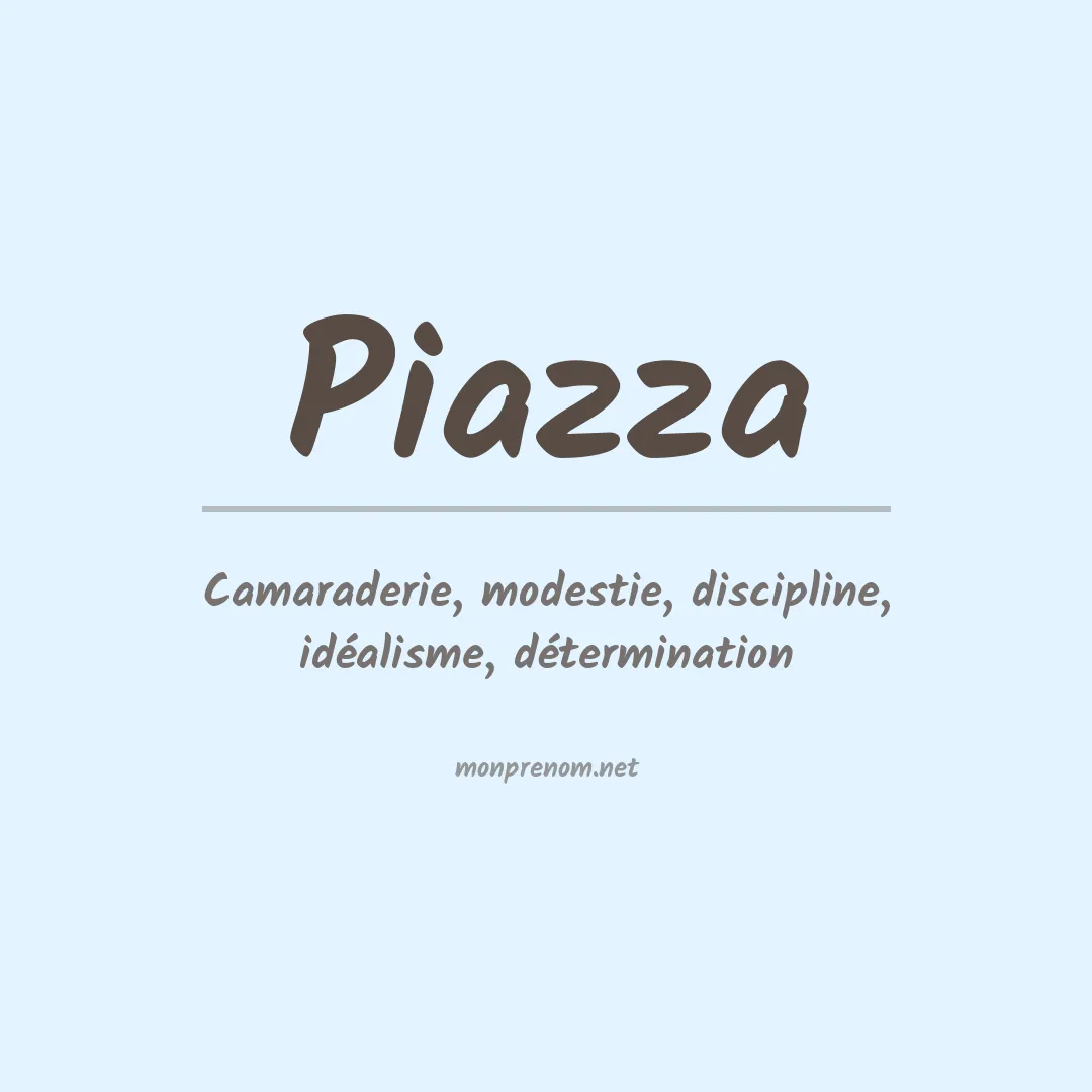 Prénom Piazza