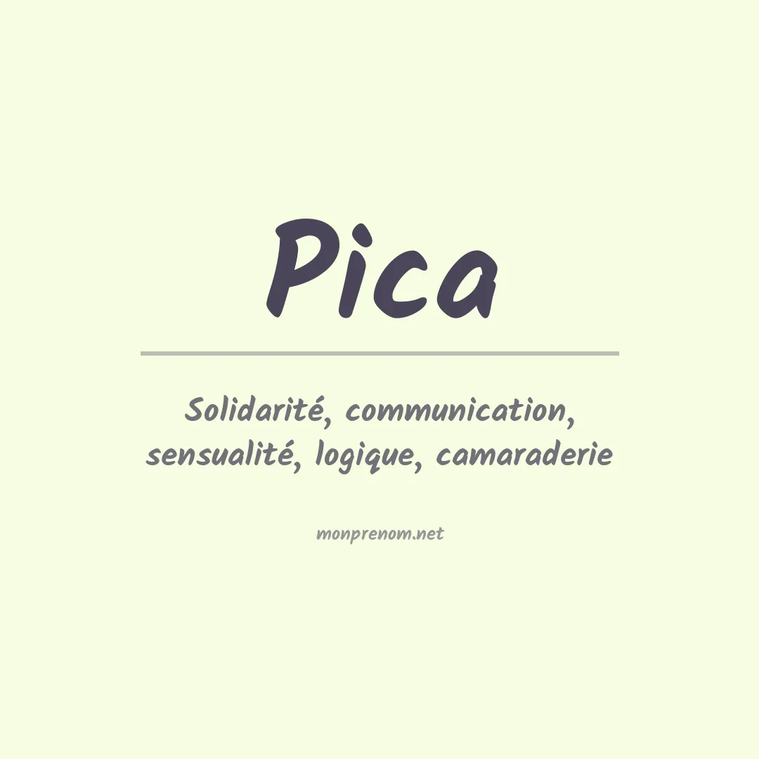 Prénom Pica