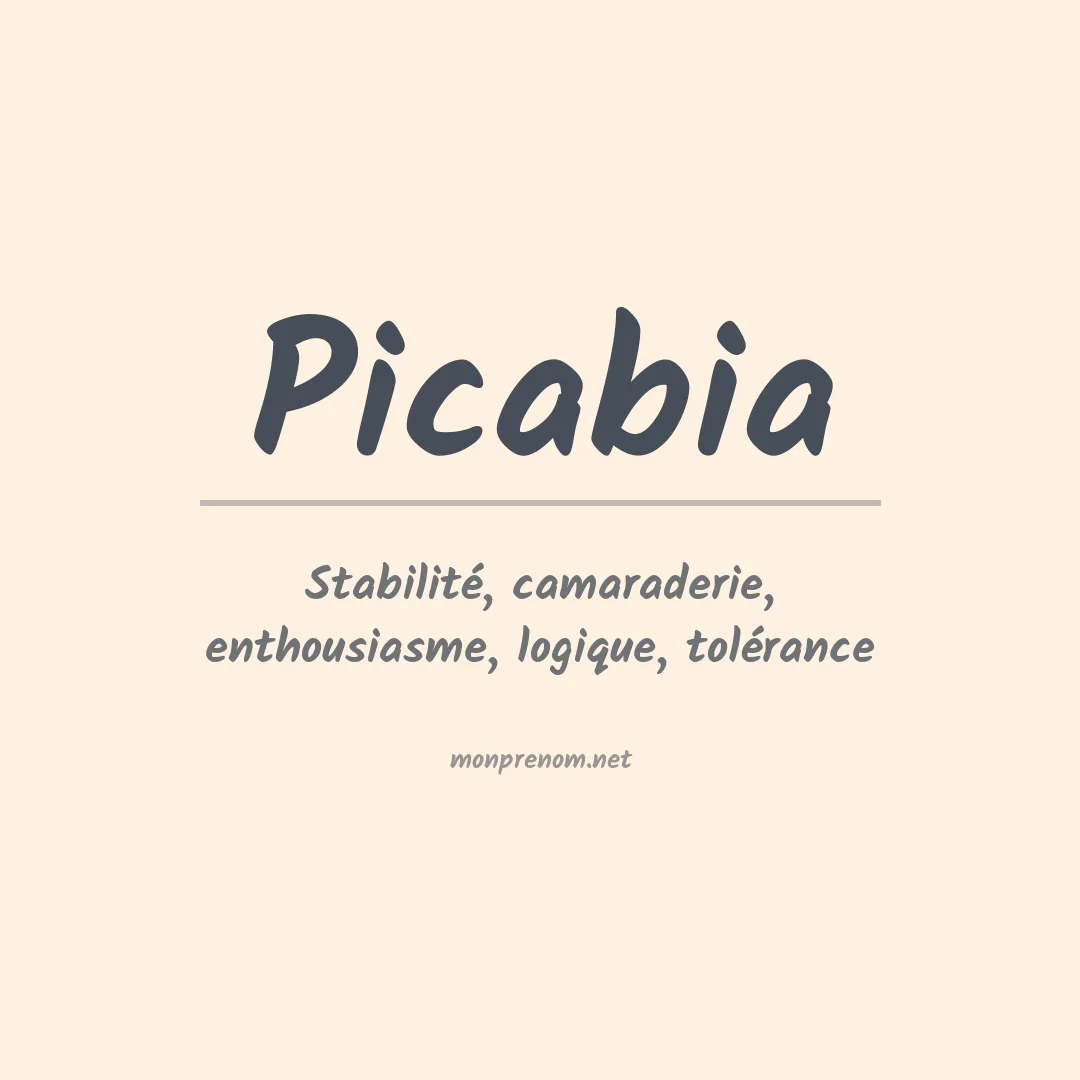 Signification du prénom Picabia
