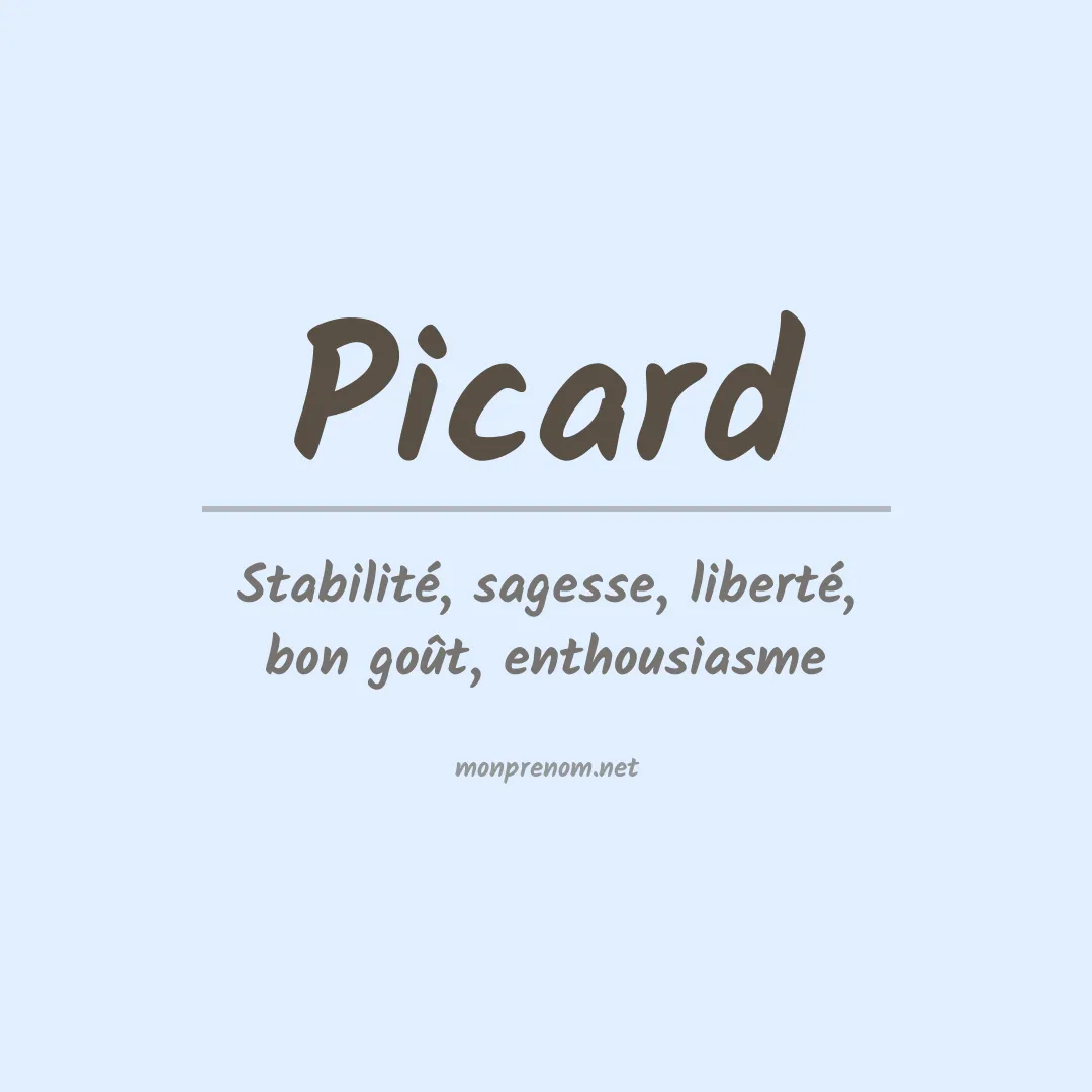 Prénom Picard