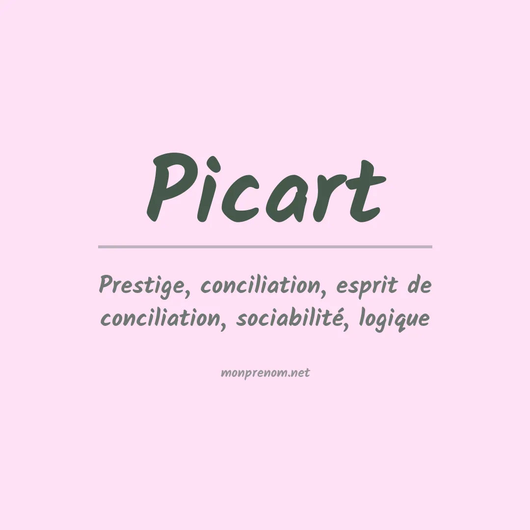 Signification du prénom Picart
