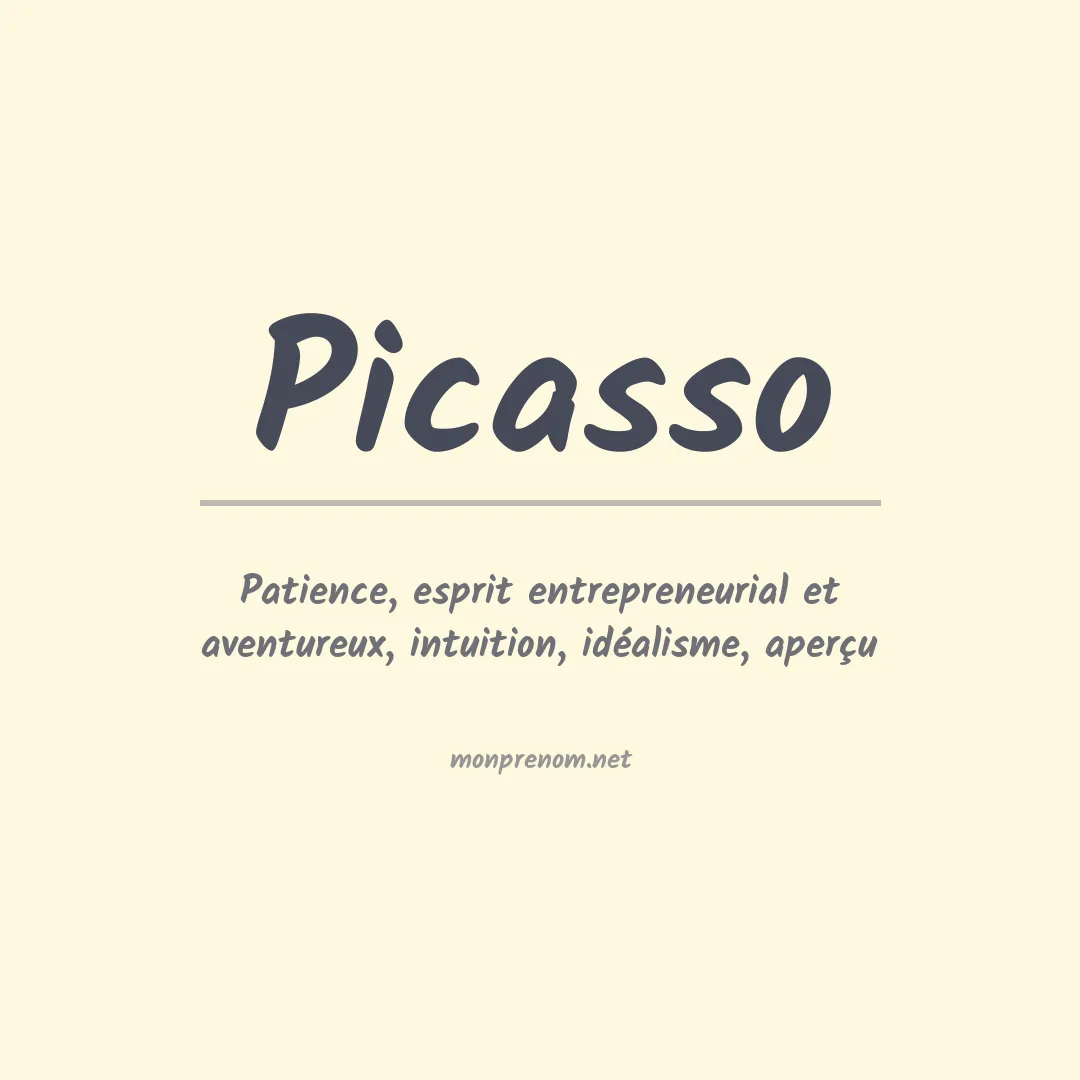 Signification du prénom Picasso