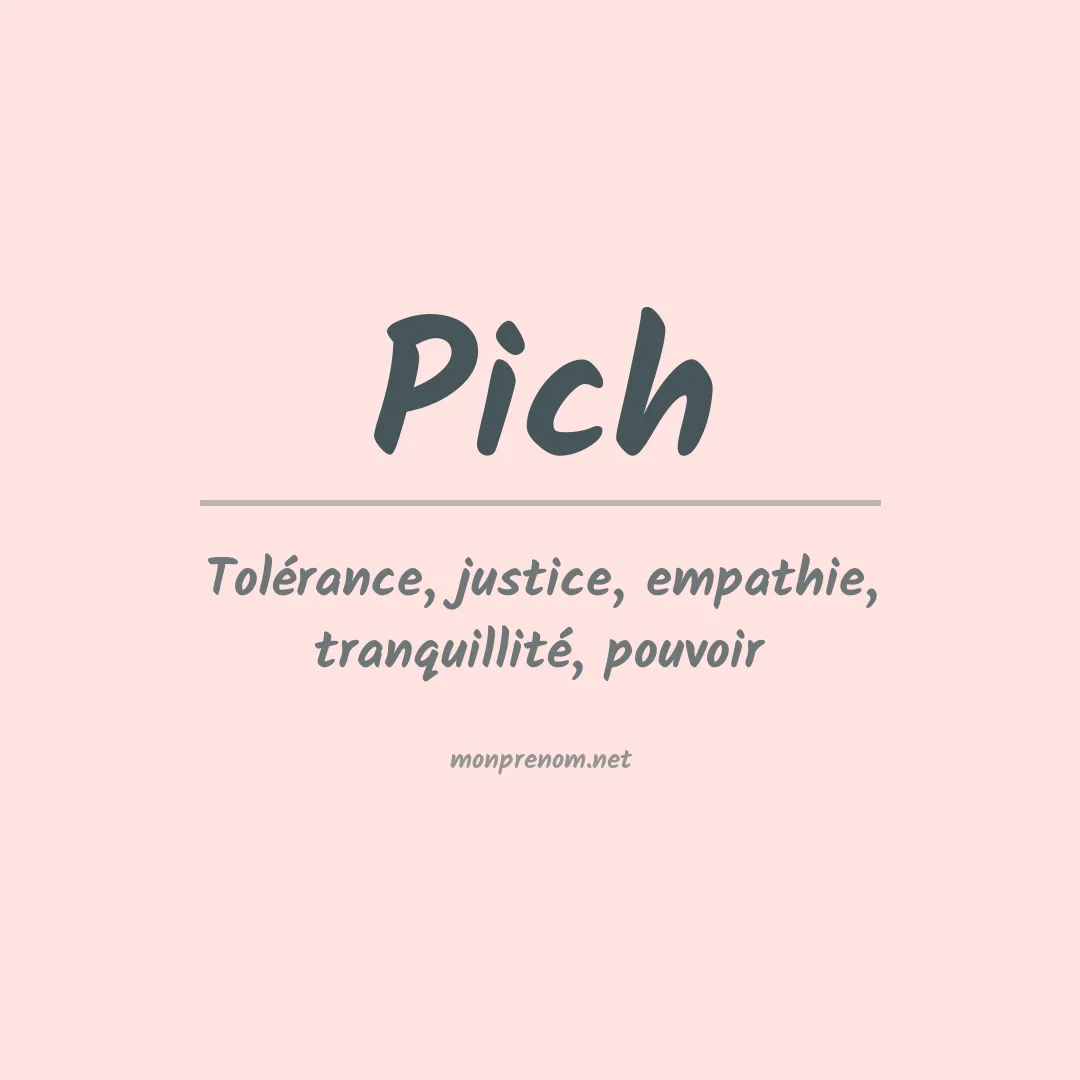 Prénom Pich