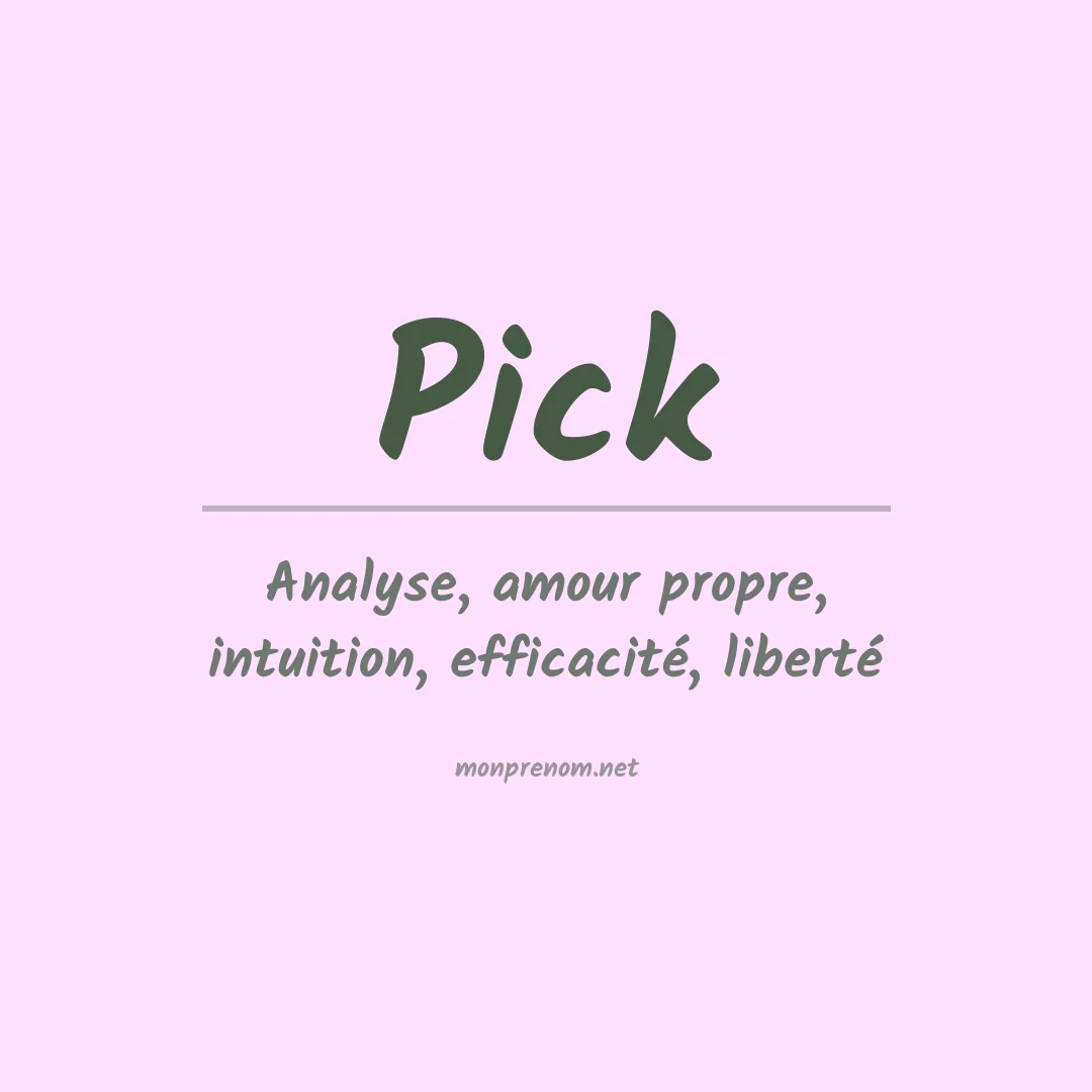 Prénom Pick