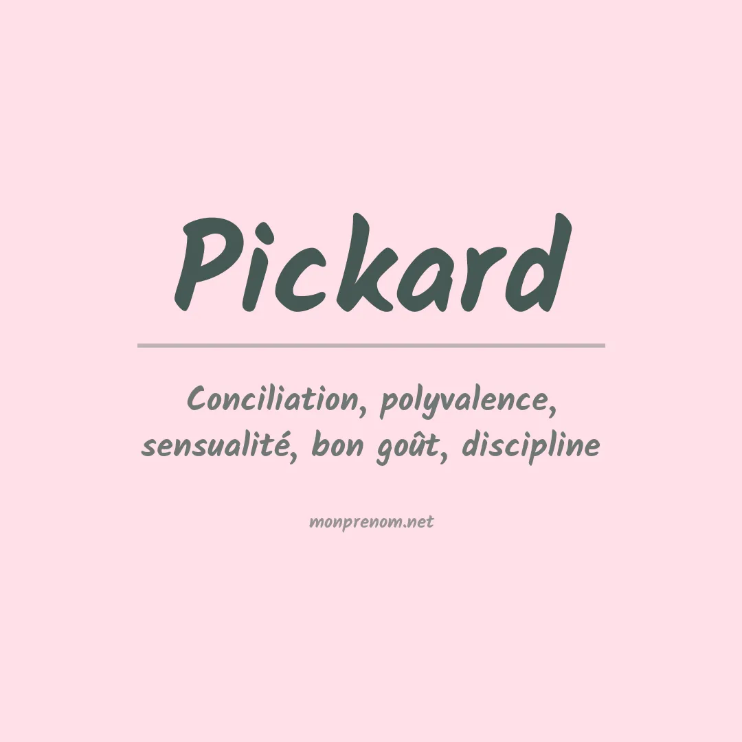 Prénom Pickard