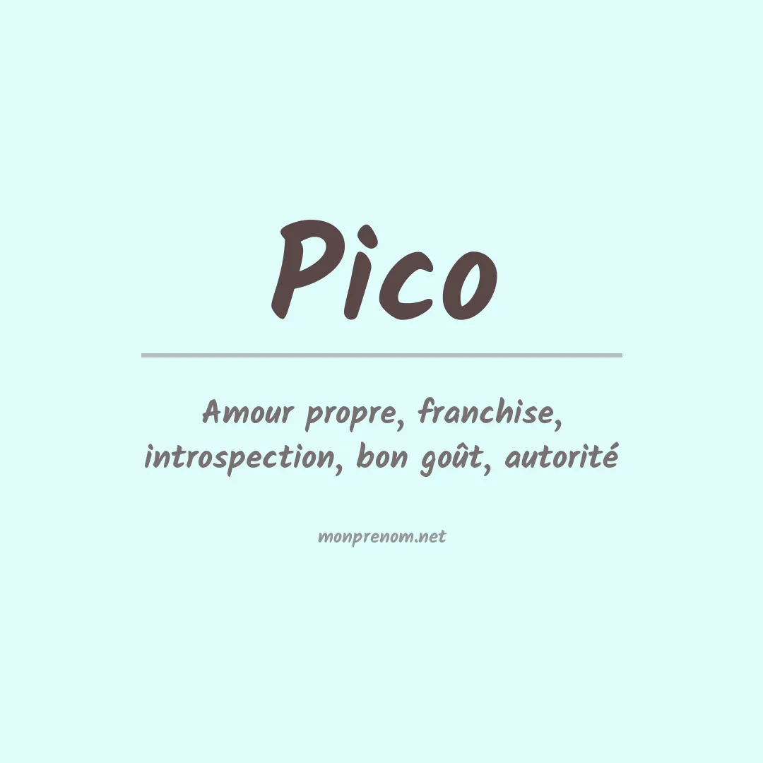 Prénom Pico