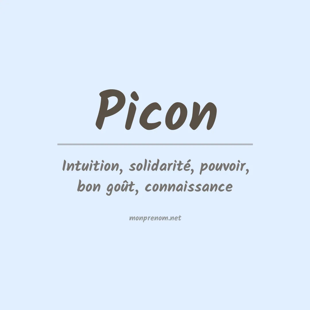 Prénom Picon