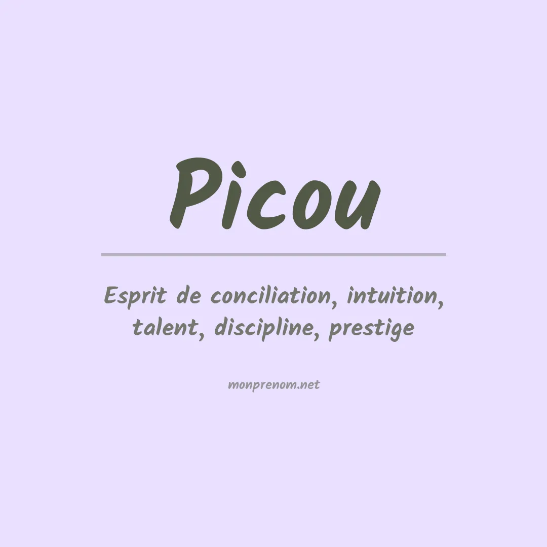 Prénom Picou