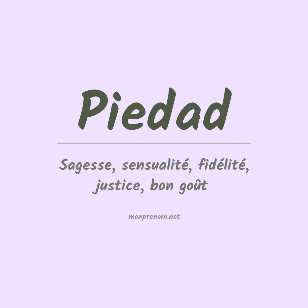 Prénom Piedad