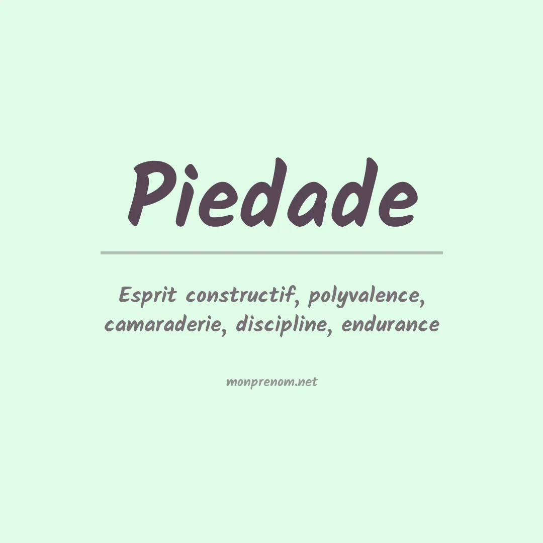 Prénom Piedade